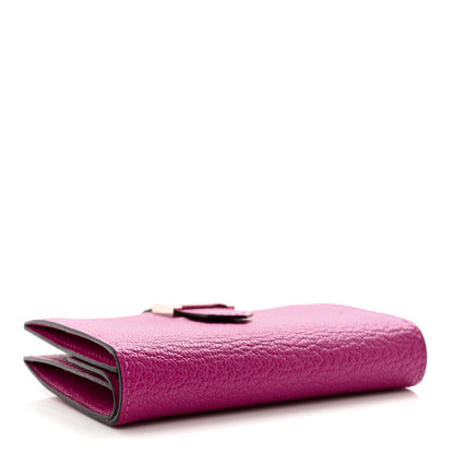 Hermes Chevre Mysore Mini Bearn Wallet Rose Pourpre 4 of 8