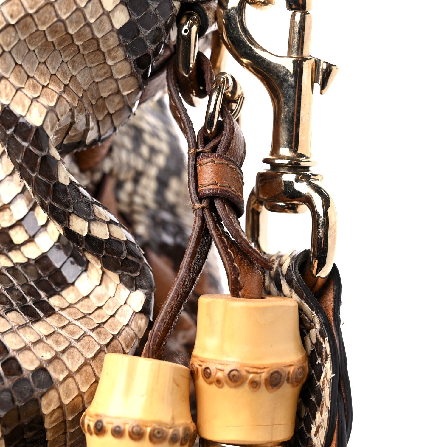 Gucci Snakeskin Large New Jackie Shoulder Bag Multicolor 15 of 15
