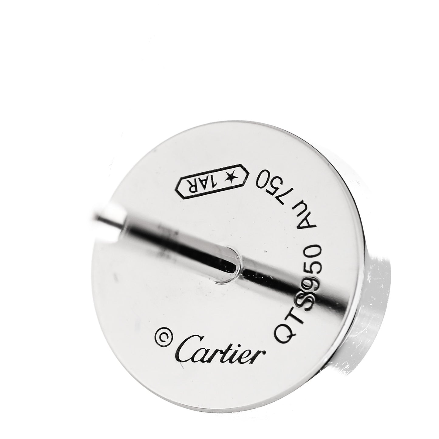 18K White Gold LOVE Earrings