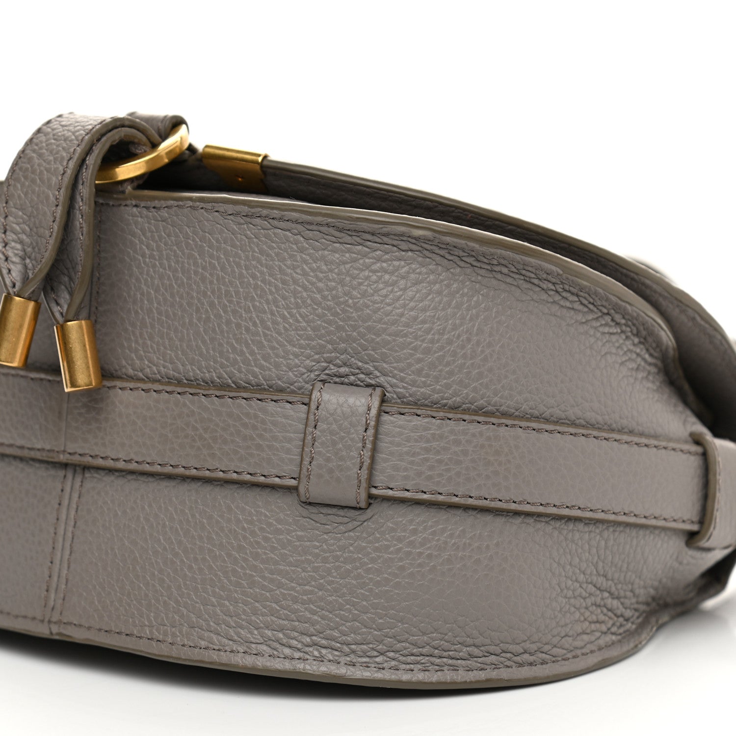 Chloe Calfskin Mini Marcie Round Crossbody Bag Cashmere Grey 8 of 12