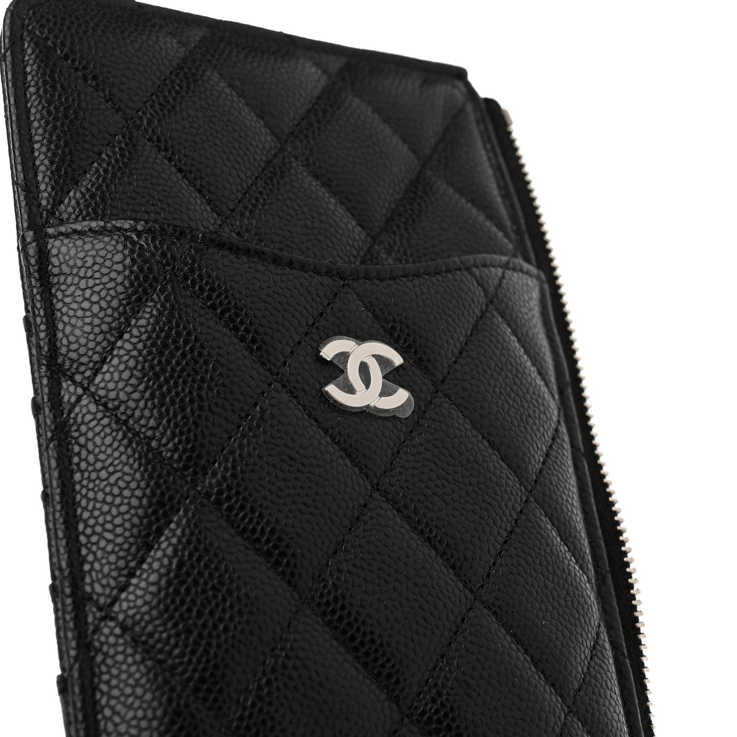 Caviar Quilted Classic iPhone Pouch Black