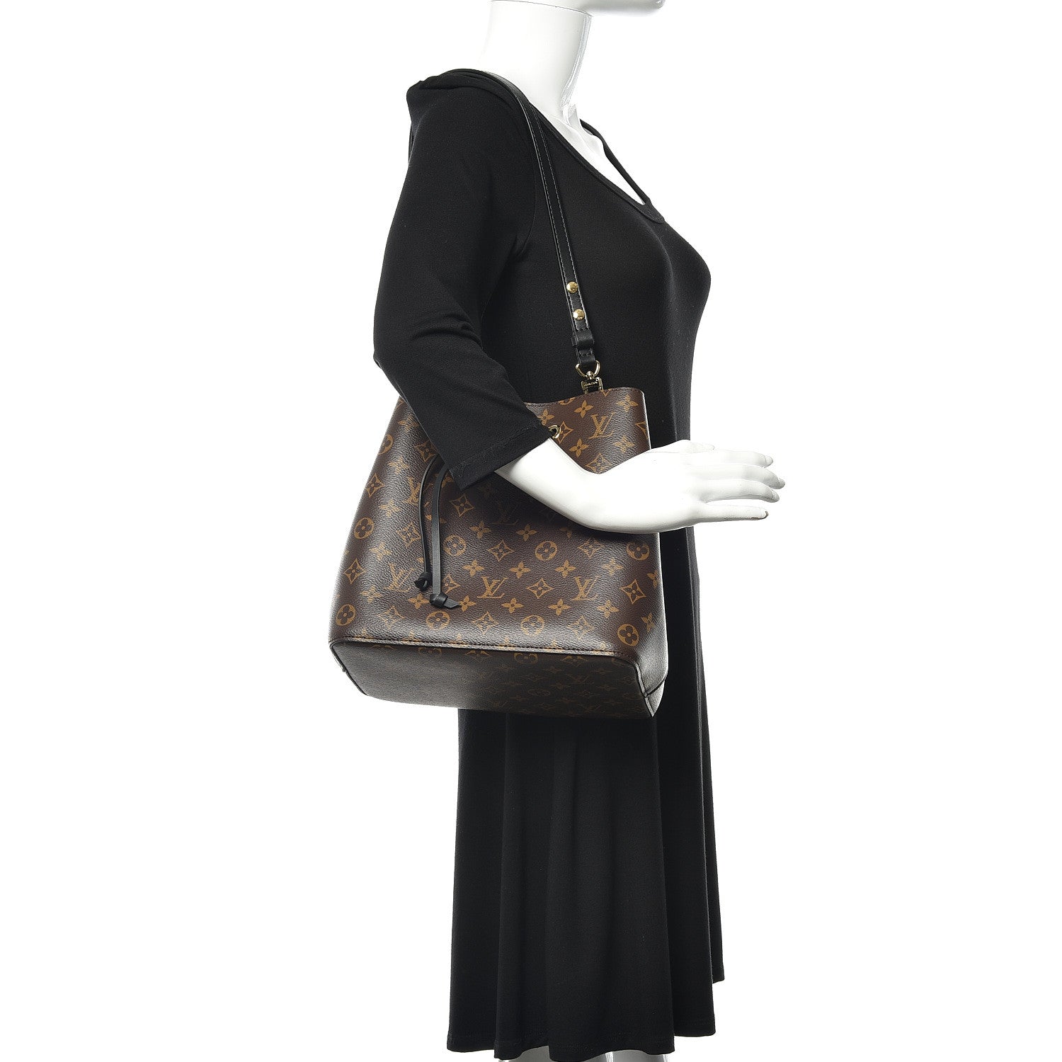 Louis Vuitton Monogram Neonoe MM Black 2 of 10