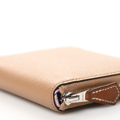 Hermes Epsom Silk'in Compact Wallet Chai 9 of 9