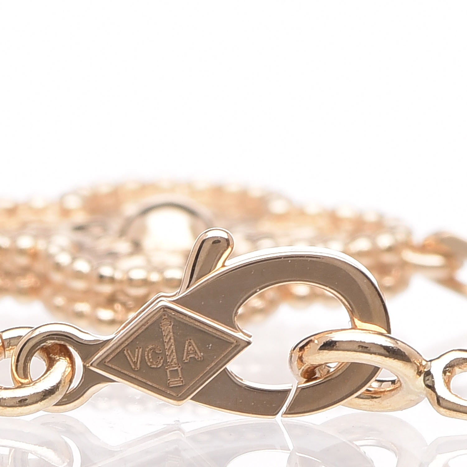 Van Cleef & Arpels 18K Yellow Gold 5 Motifs Vintage Alhambra Bracelet 4 of 5