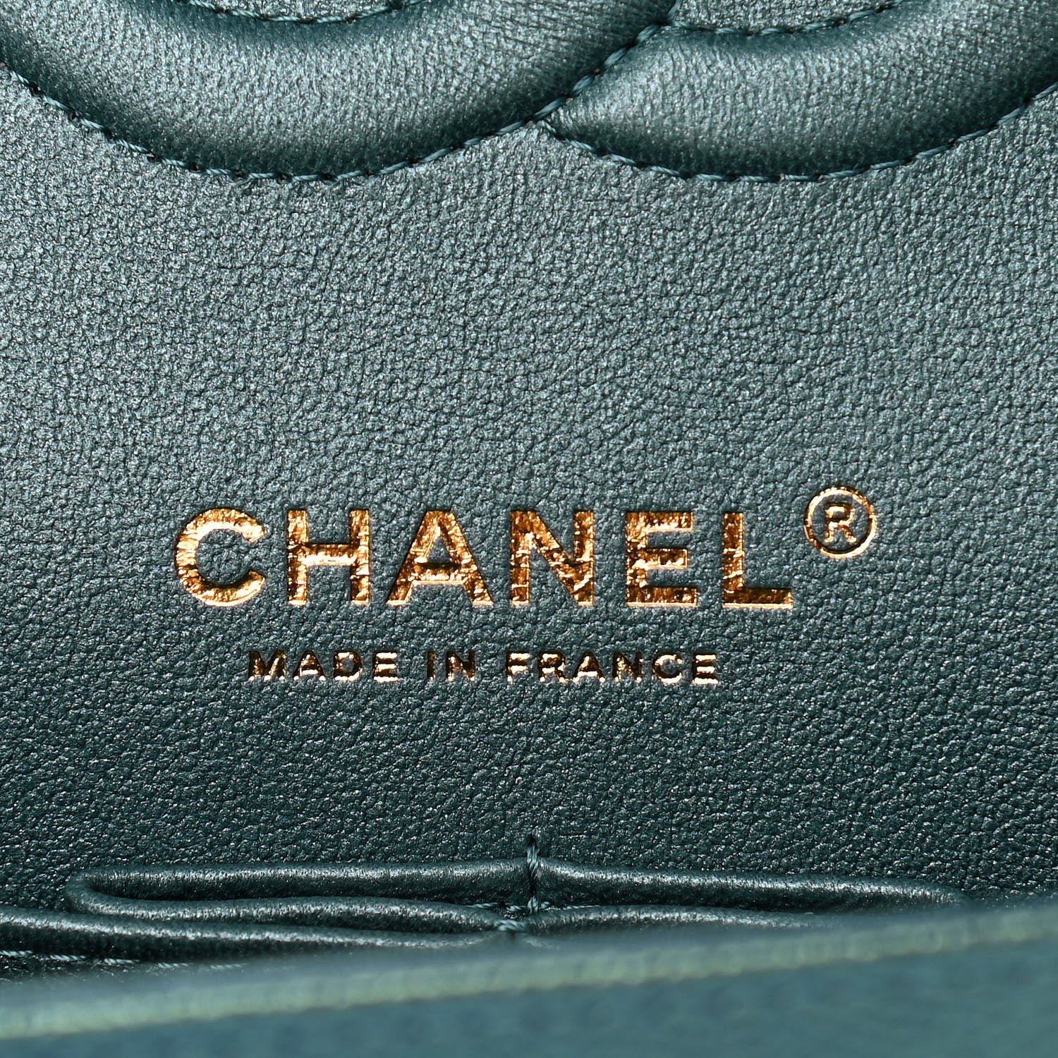 Chanel Iridescent Caviar Quilted Medium Double Flap Green 6 of 11