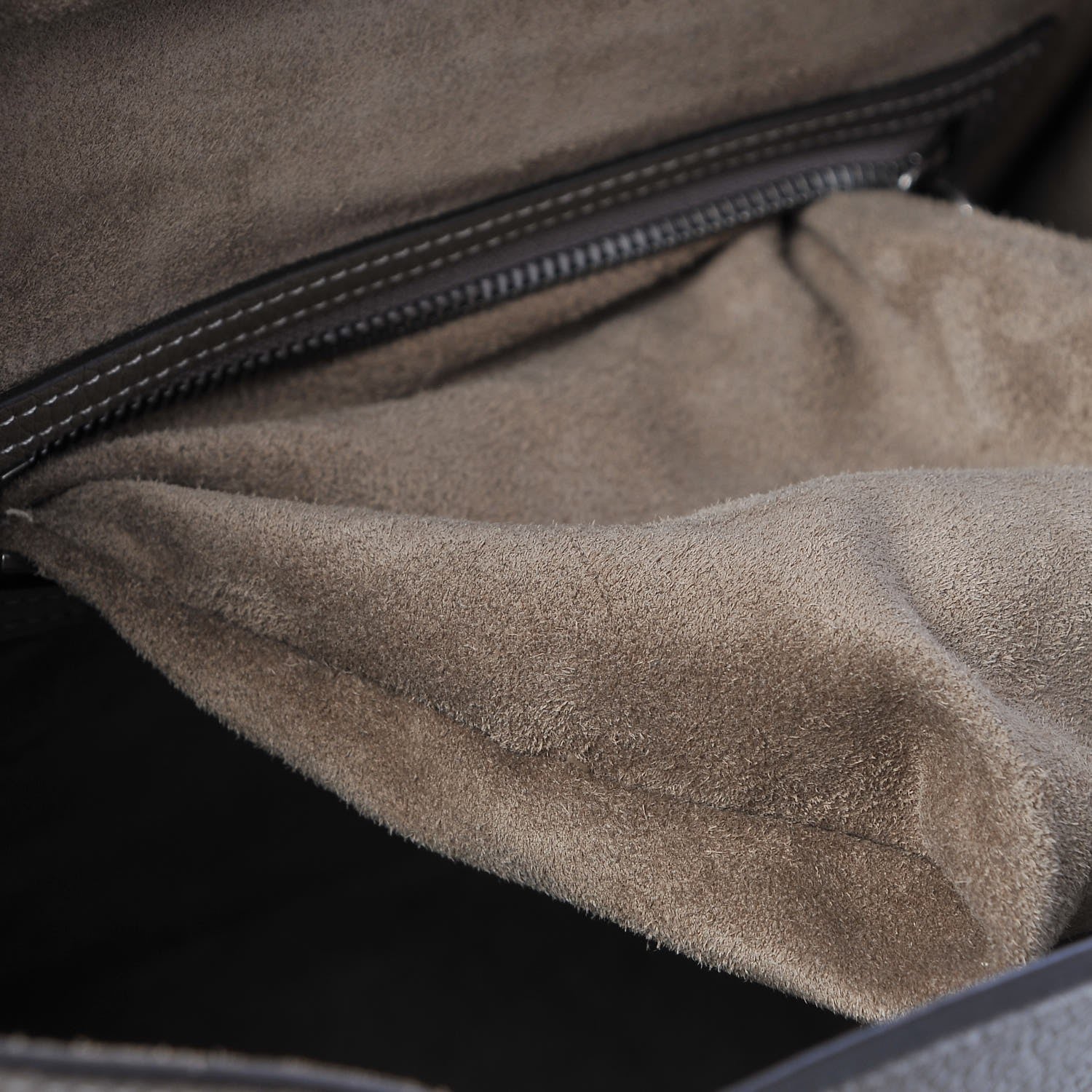 Celine Drummed Calfskin Micro Luggage Souris 8 of 9
