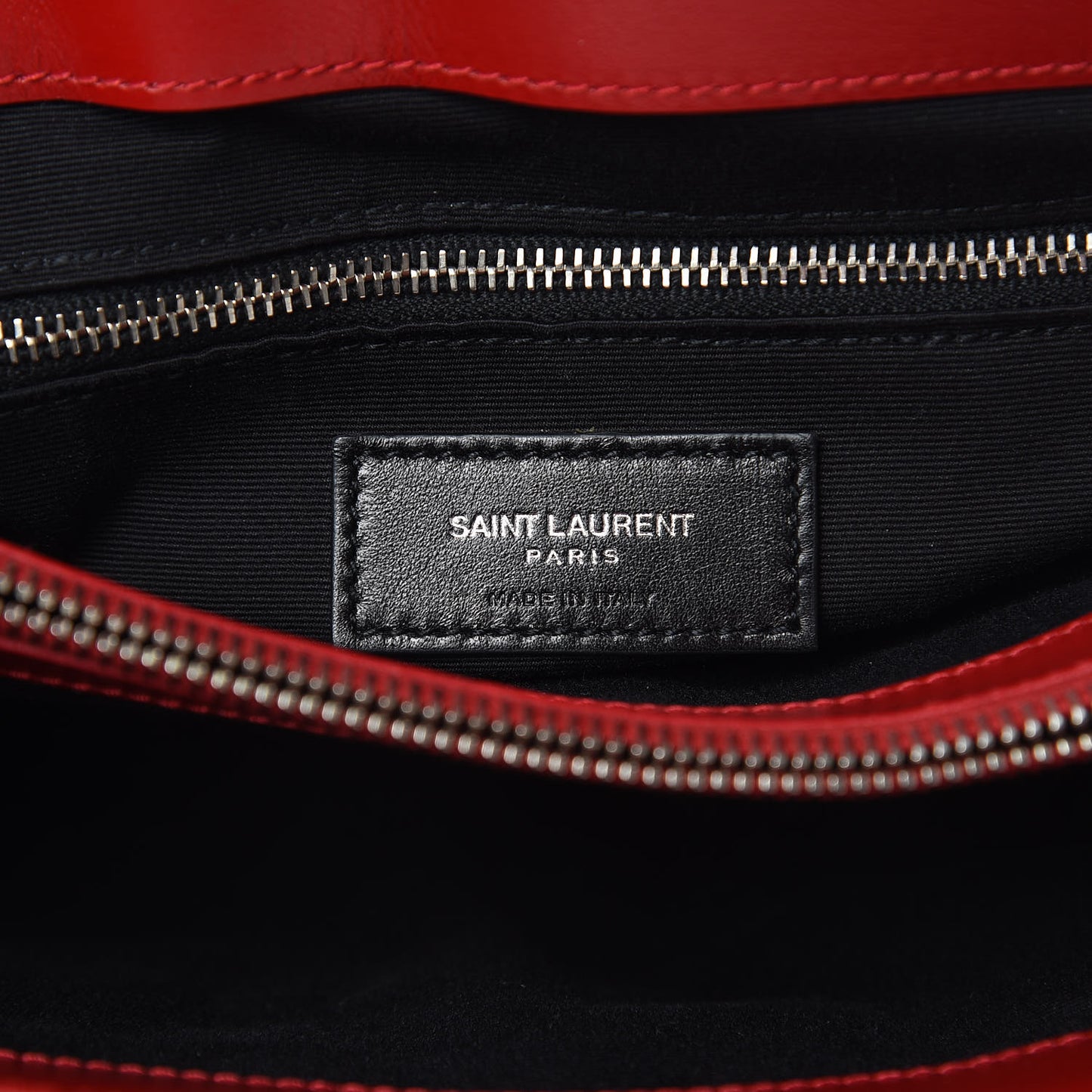 Calfskin Y Quilted Monogram Medium Loulou Chain Satchel Lipstick Red