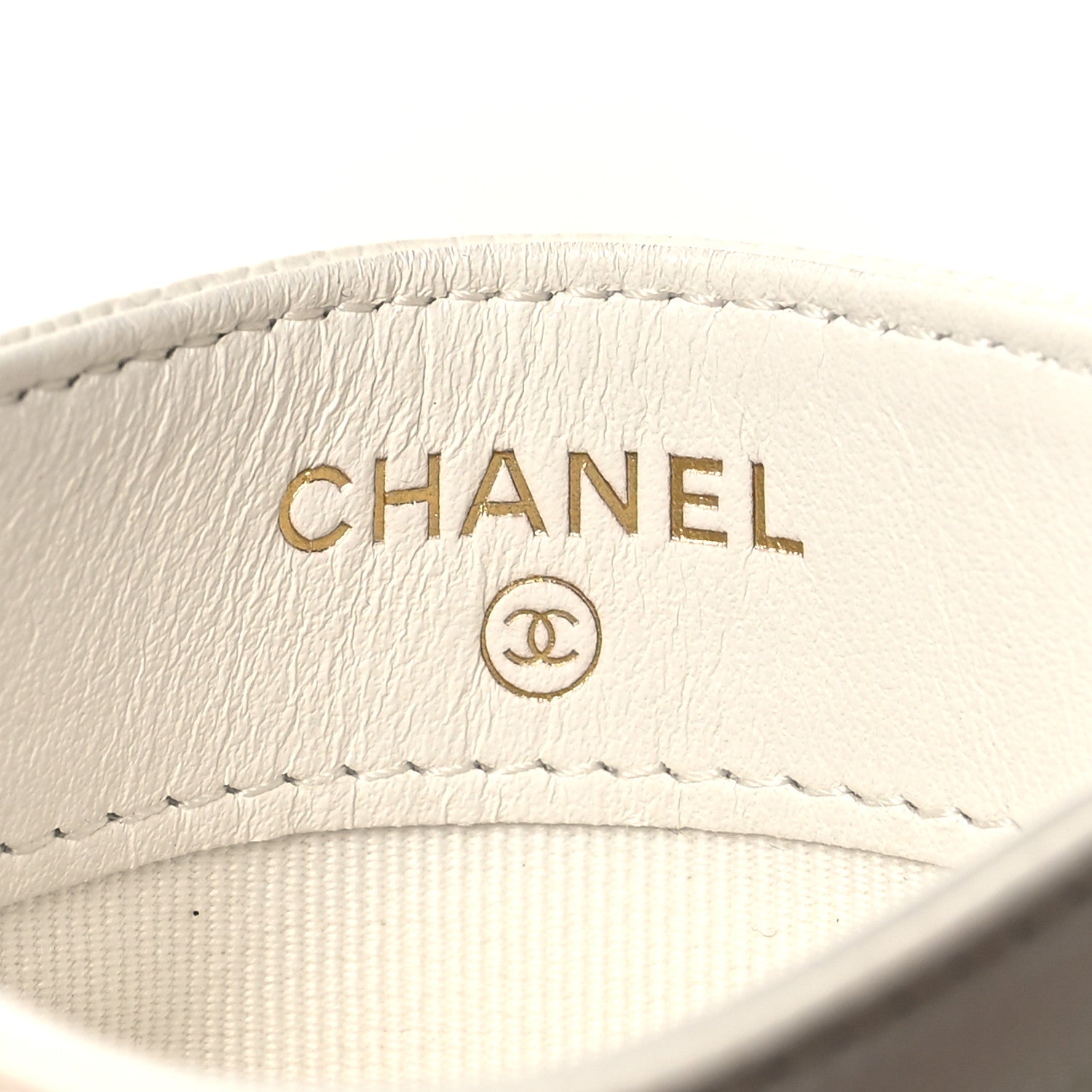 Chanel Caviar Quilted Card Holder White 6 of 10