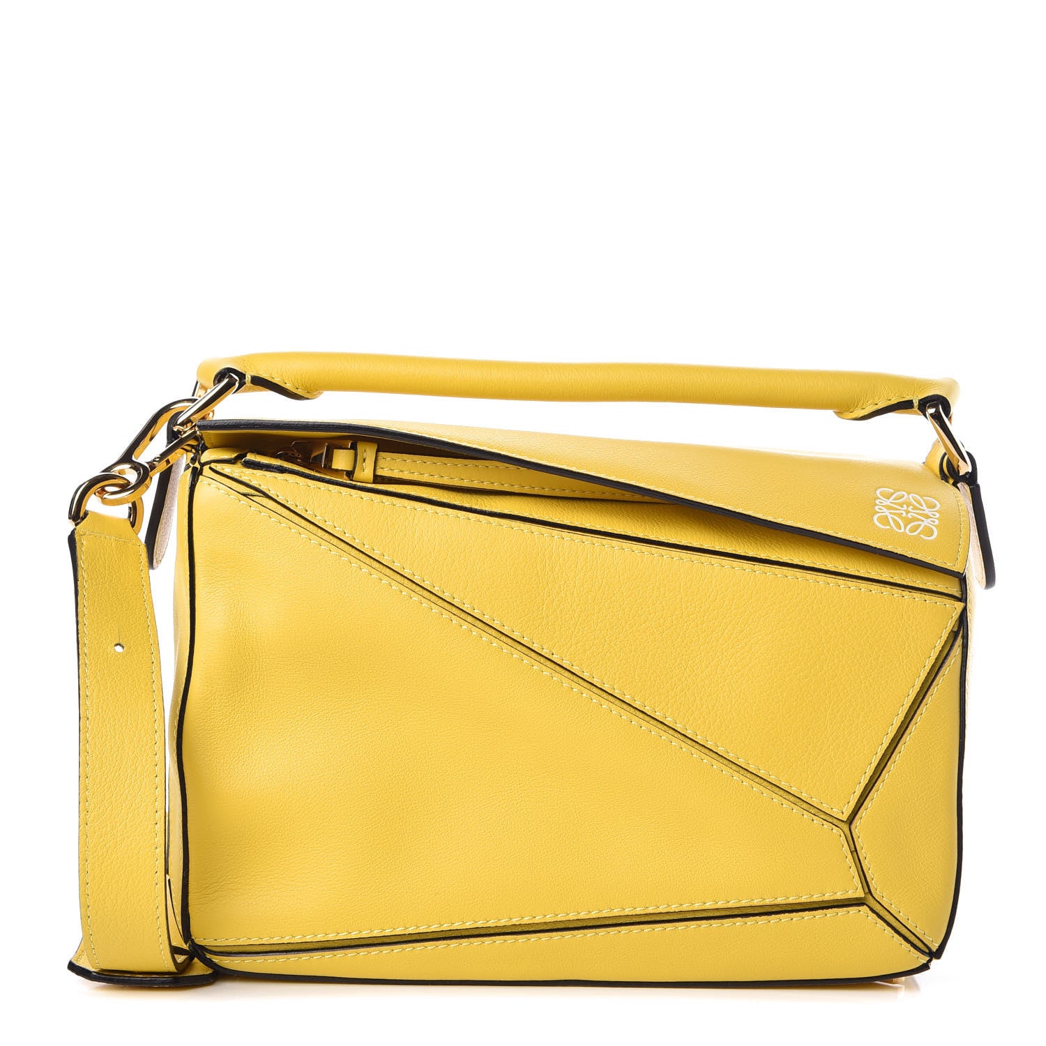Loewe Calfskin Small Puzzle Bag Yellow 1 of 9