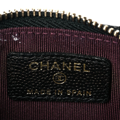 Chanel Caviar Quilted Flap Zip Card Holder Black 6 of 9