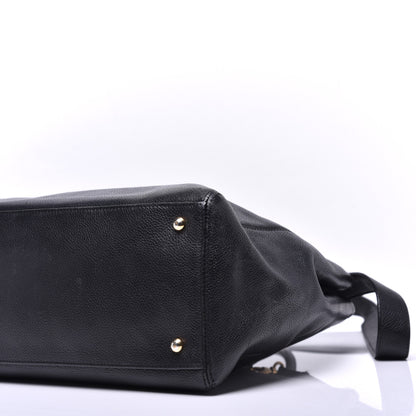 Chanel Calfskin Cerf Executive Shopper Tote Black 9 of 10