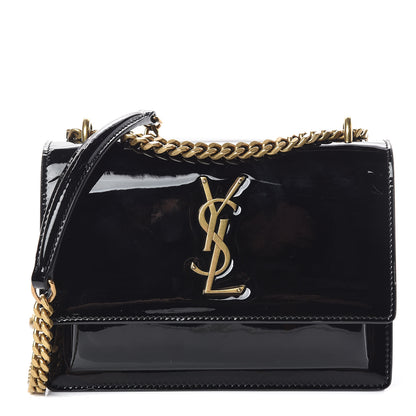 Saint Laurent Patent Small Monogram Sunset Black 1 of 12
