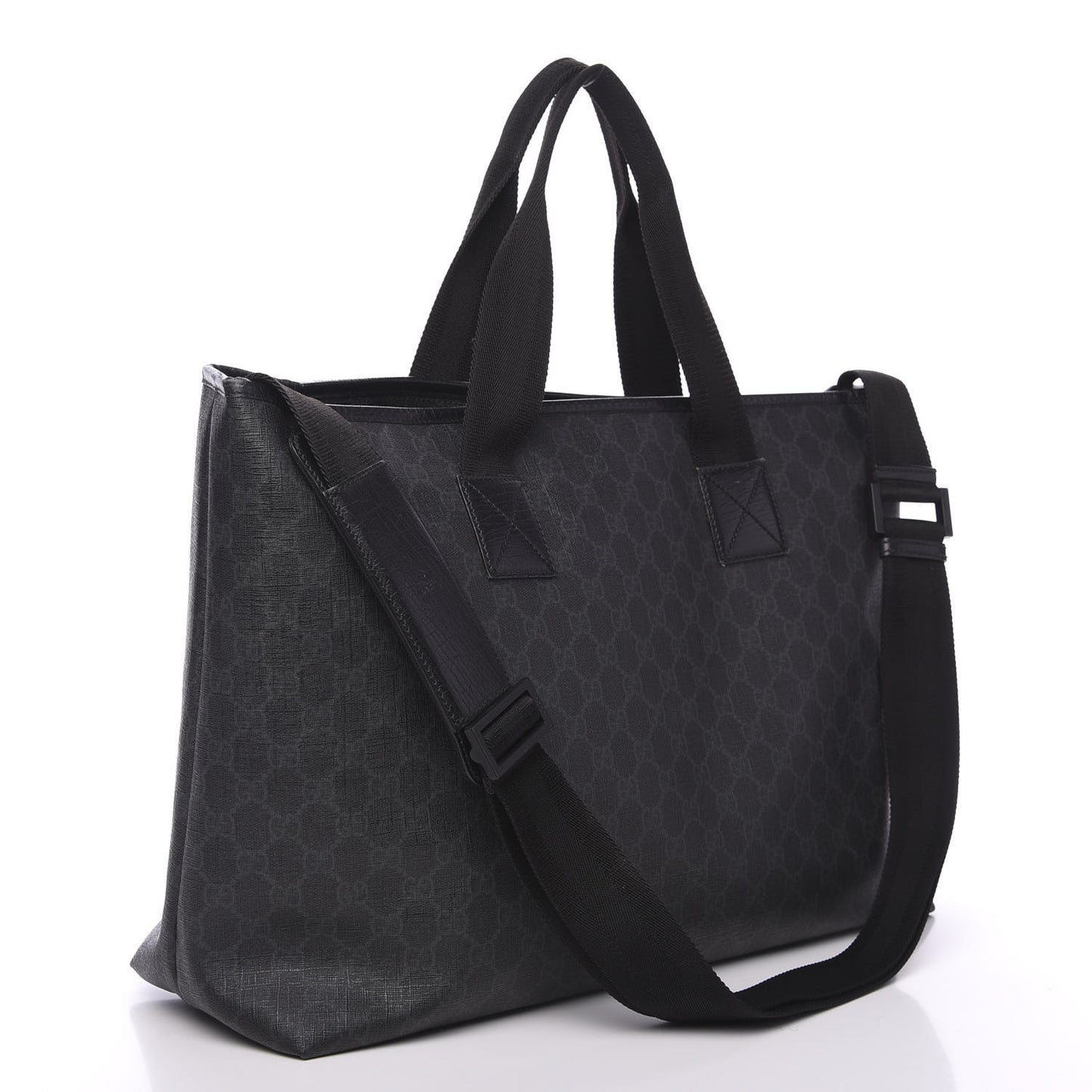 GG Plus Monogram Travel Bag Black
