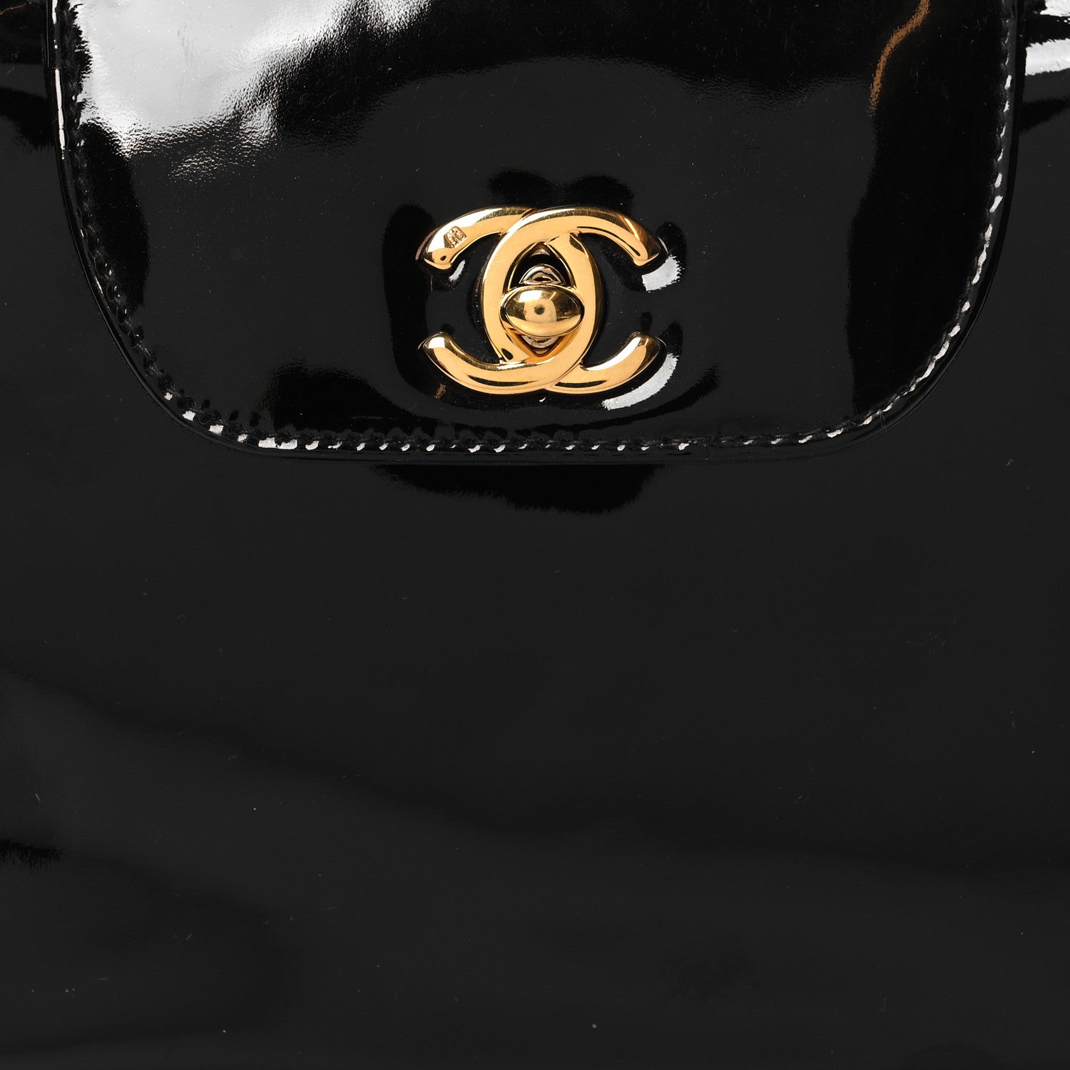 Chanel Patent Small Kelly Flap Bag Black 9 of 13