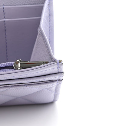 Chanel Caviar Quilted Medium Flap Wallet Light Purple 10 of 10