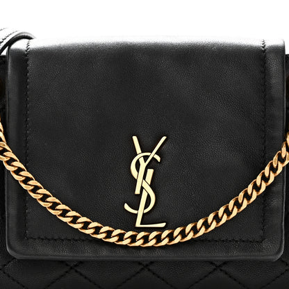 Saint Laurent Lambskin Quilted Monogram Mini Nolita Black 8 of 10