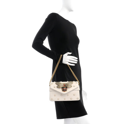 Gucci Nappa Pearl Studded Mini Queen Margaret Broadway Shoulder Bag Mystic White 3 of 9