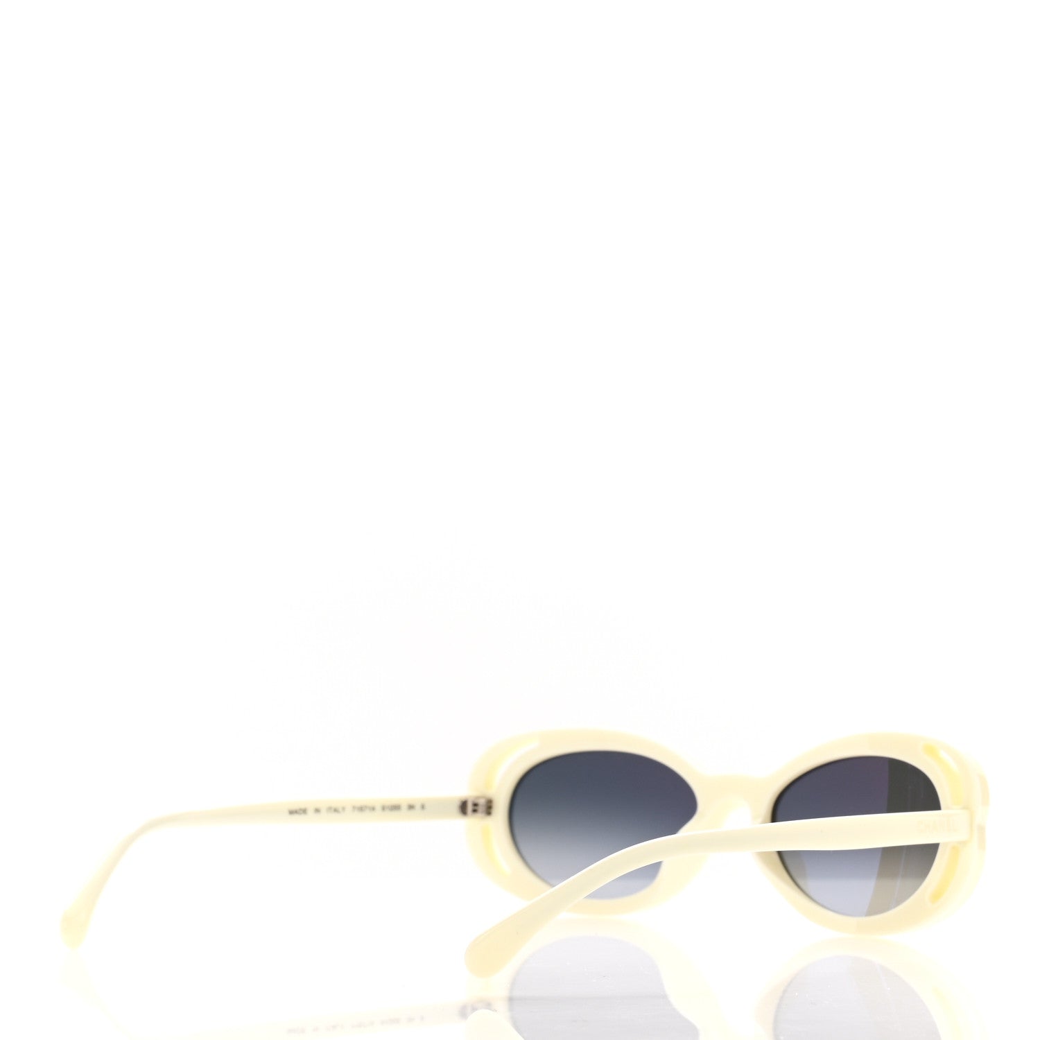Chanel Acetate Oval Sunglasses 71571A White 4 of 7