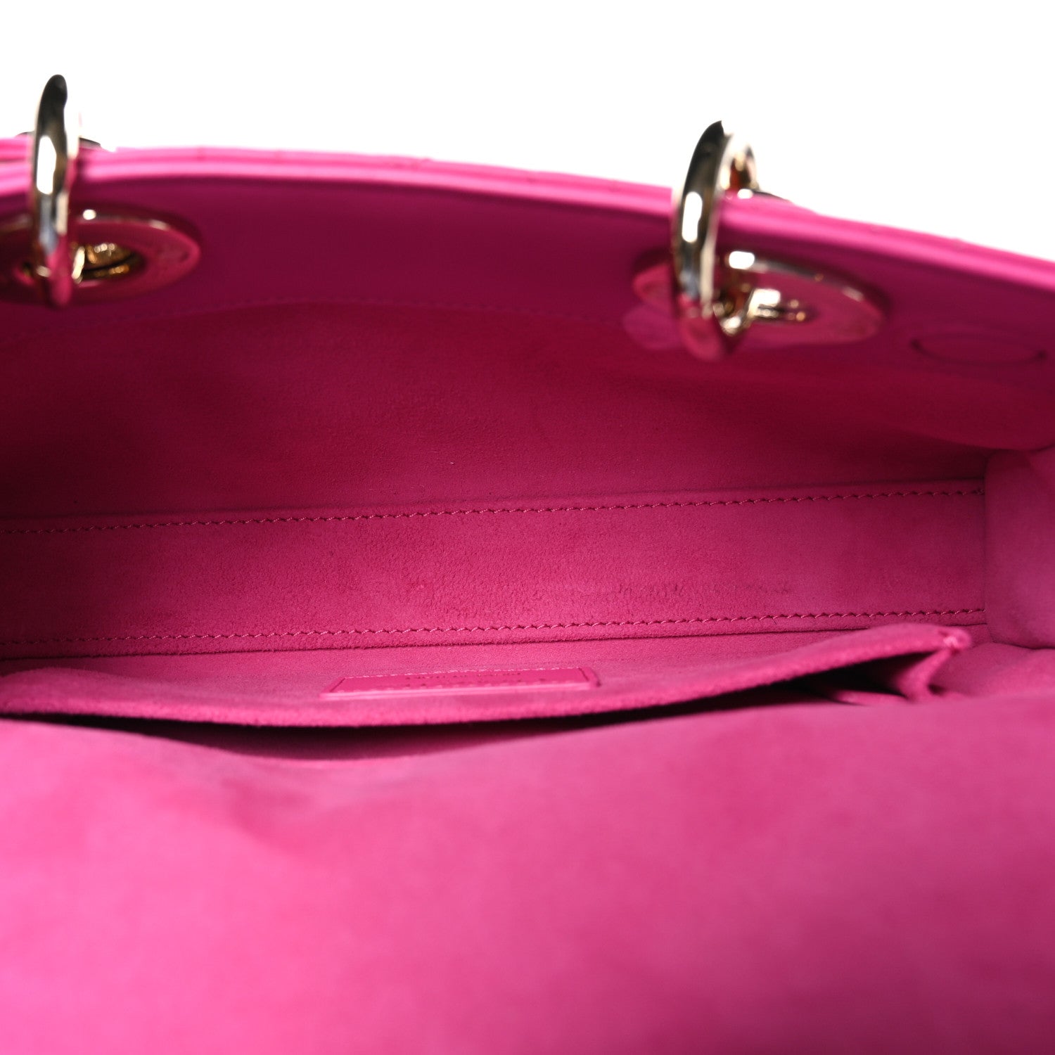 Christian Dior Lambskin Cannage Small Lady D-Joy Fuchsia 5 of 10