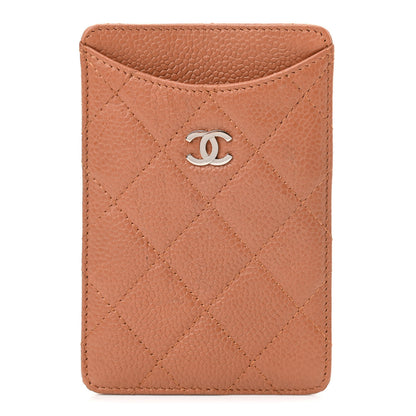 Chanel Caviar Quilted Card Holder Light Brown 1 of 7