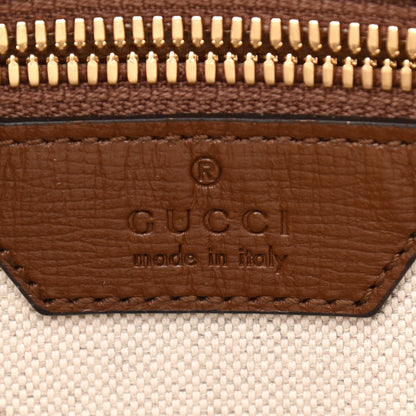 Gucci GG Supreme Monogram Azalea Calfskin Retro Interlocking G Messenger Shoulder Bag Beige Ebony Brown Sugar 6 of 10