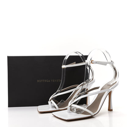 Bottega Veneta Lambskin Stretch Multi Strap 90mm Sandals 37.5 Optic White 8 of 8