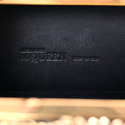 Alexander McQueen Embellished Flower Knuckle Box Clutch Gold 6 of 9