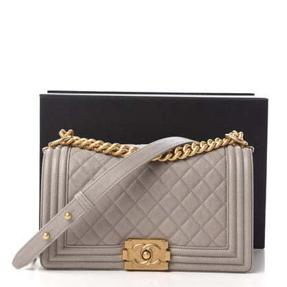 Chanel Caviar Quilted Medium Boy Flap Grey 11 of 11