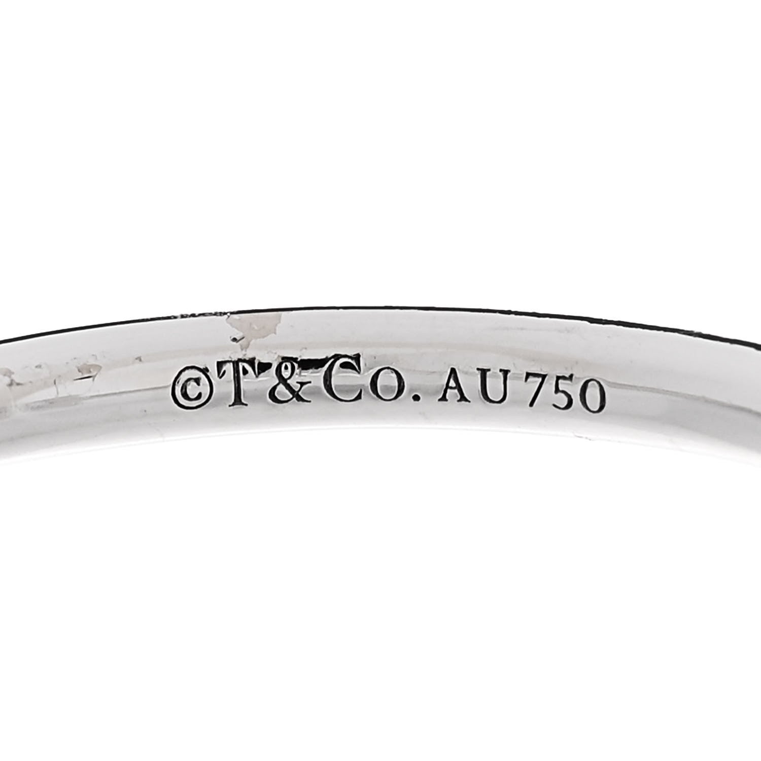 Tiffany 18K White Gold T Wire Ring 54 7 4 of 4
