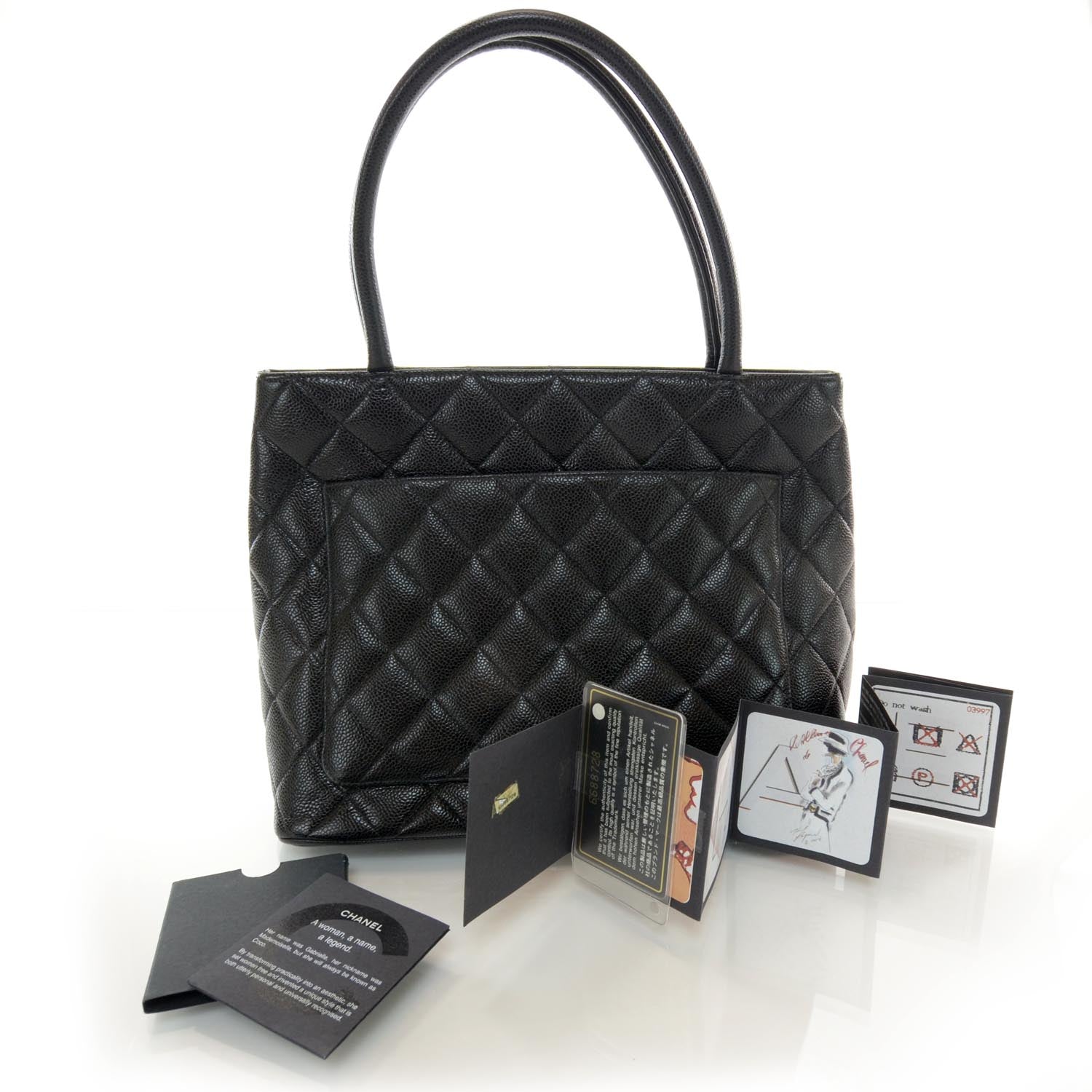 Chanel Caviar Medallion Tote Black 3 of 8