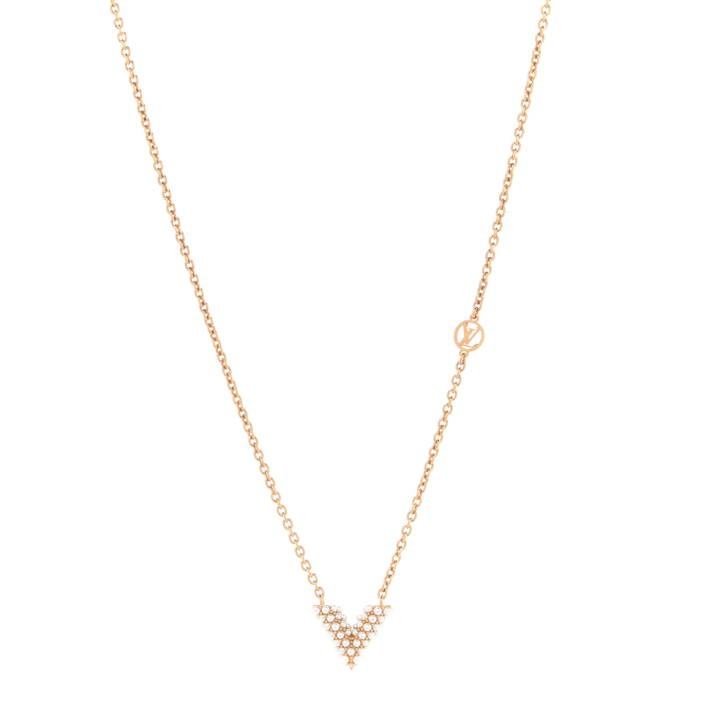 Essential V Perle Necklace Gold