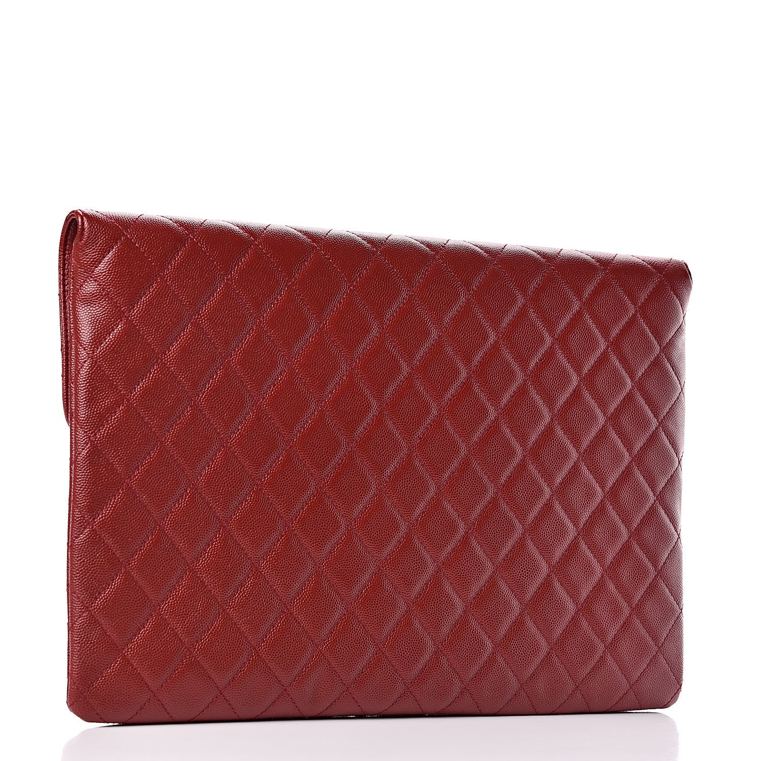 Chanel Caviar Quilted Large Golden Class Pouch Dark Red 3 of 8