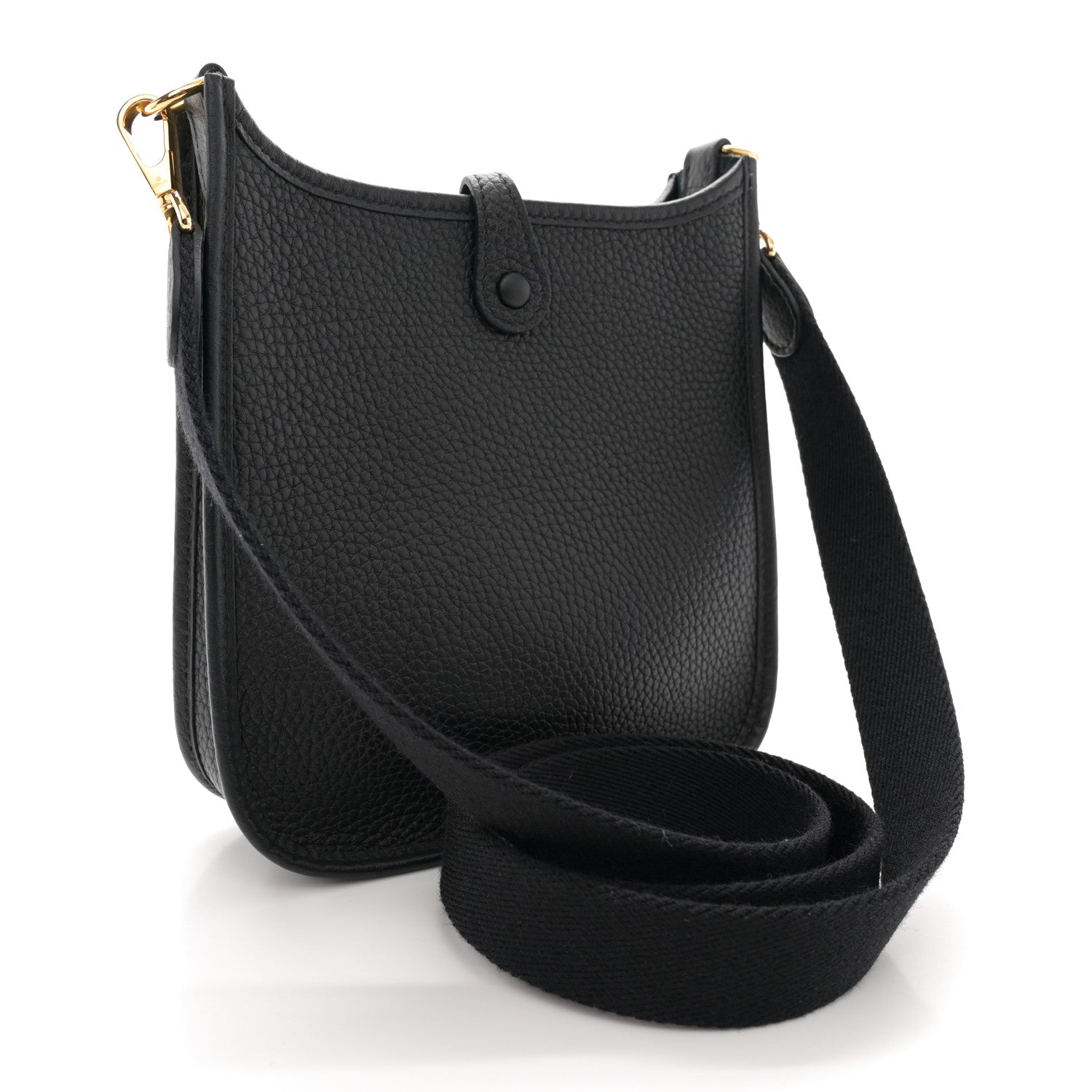 Hermes Taurillon Clemence Evelyne TPM Black 3 of 10