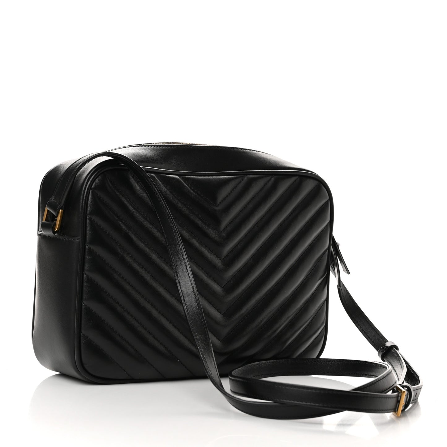 Calfskin Matelasse Monogram Lou Camera Bag Black