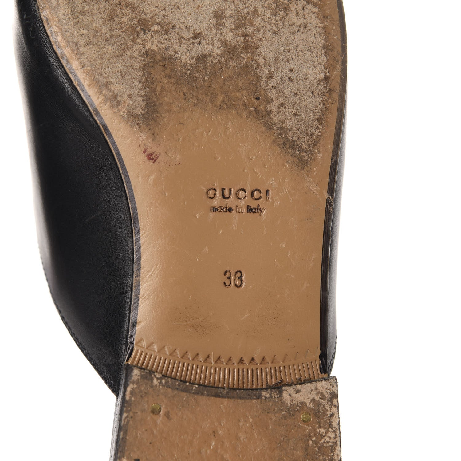 Gucci Calfskin Womens Princetown Slippers 38 Black 10 of 12