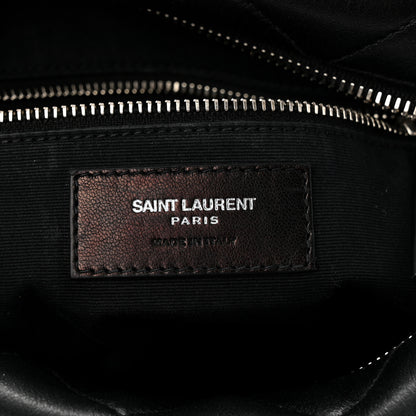 Saint Laurent Calfskin Y Quilted Monogram Small Loulou Bowling Bag Black 6 of 11