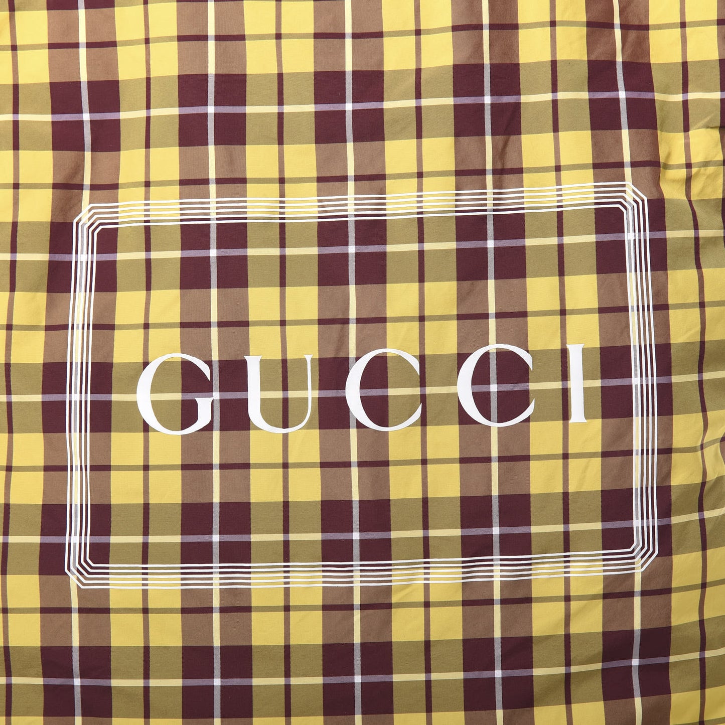 Nylon Checked Logo Vertical Tote Yellow