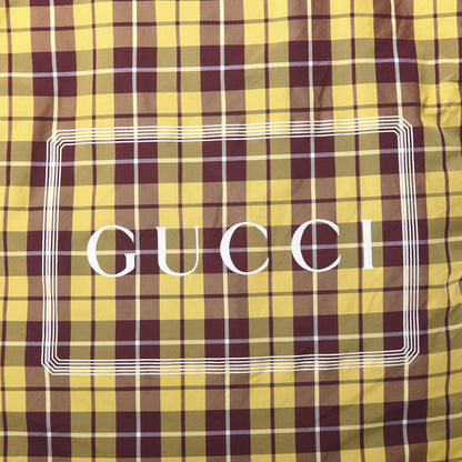 Gucci Nylon Checked Logo Vertical Tote Yellow 8 of 10