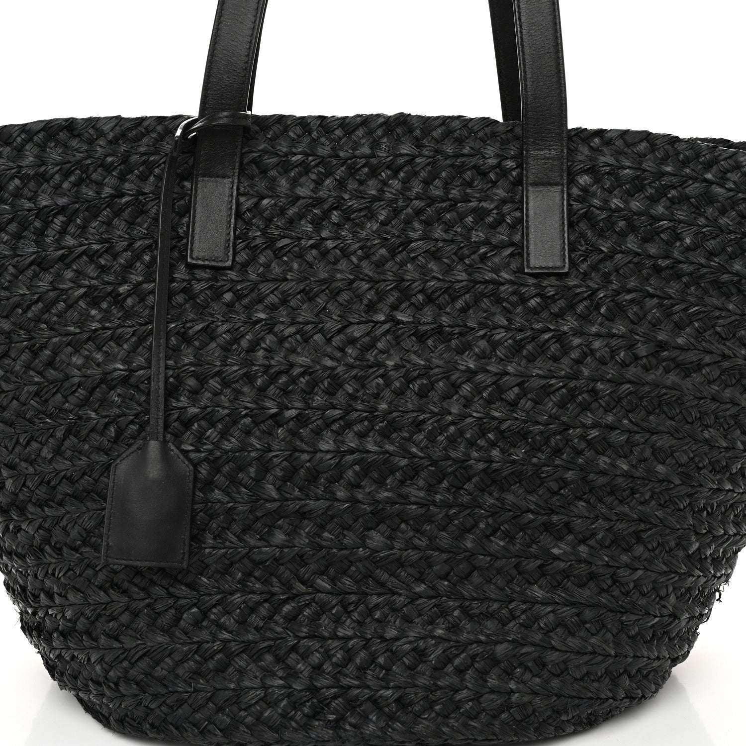 Saint Laurent Raffia Medium Panier Bag Black 7 of 9
