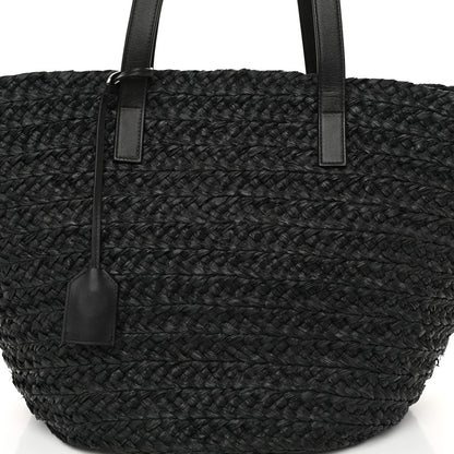Saint Laurent Raffia Medium Panier Bag Black 7 of 9
