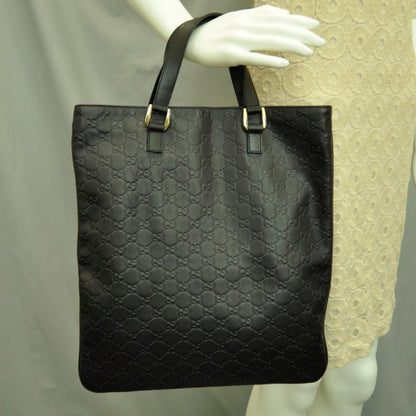 Gucci Guccissima Leather Flat Tote Black 2 of 10