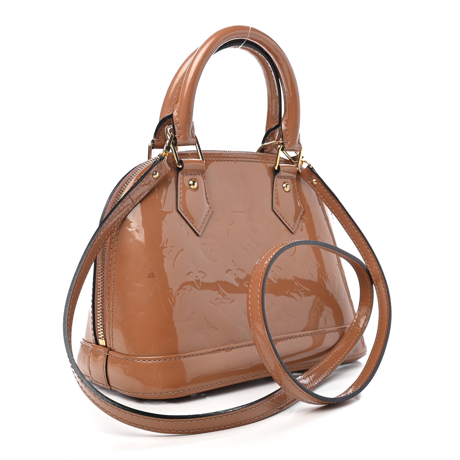 Louis Vuitton Vernis Alma BB Rose Velours 3 of 12