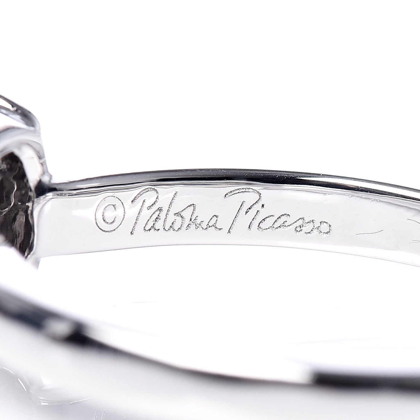 18K White Gold Blue Sapphires 7mm Paloma's Sugar Stacks Ring 52 6