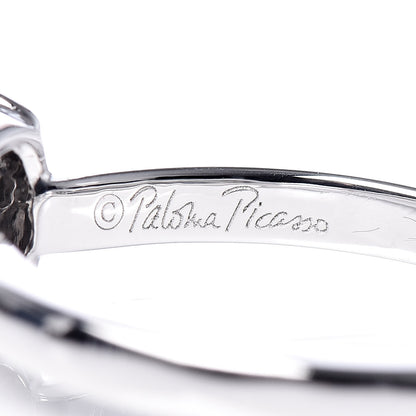 Tiffany 18K White Gold Blue Sapphires 7mm Paloma's Sugar Stacks Ring 52 6 5 of 8