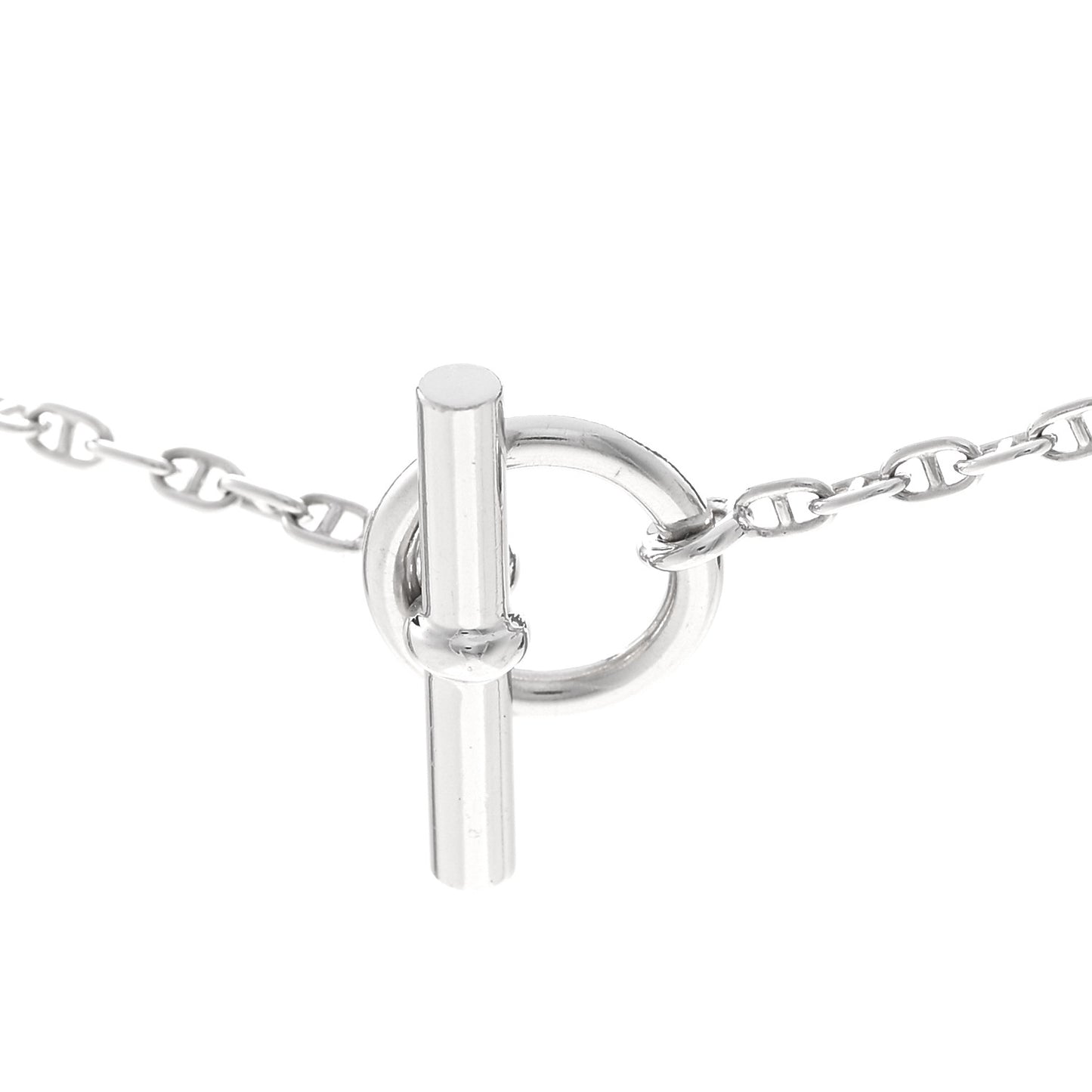 18K White Gold Diamond New Farandole Pendant Necklace ST