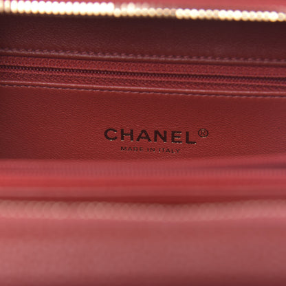 Chanel Caviar Quilted Medium CC Filigree Vanity Case Red 7 of 11