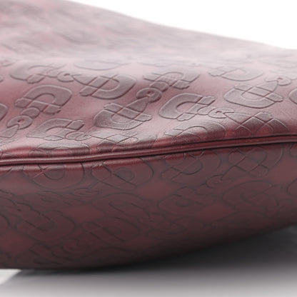 Gucci Calfskin Horsebit Embossed Glam Hobo Burgundy 8 of 11