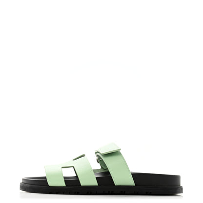 Hermes Epsom Womens Chypre Sandals 39 Vert Jade 1 of 10
