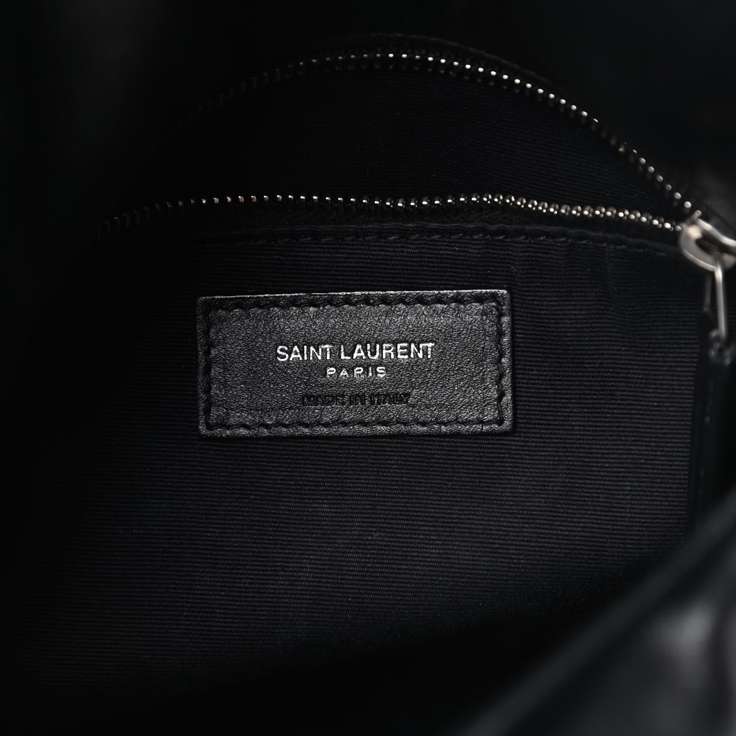 Saint Laurent Lambskin Quilted Small Loulou Puffer Monogram Chain Satchel Black 6 of 15