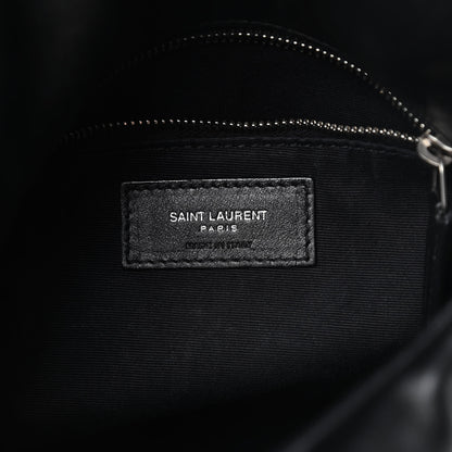 Saint Laurent Lambskin Quilted Small Loulou Puffer Monogram Chain Satchel Black 6 of 15
